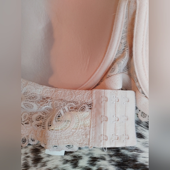 Lucky Brand Full Figure Removeable Straps Smooth & Lace Bra Cream Size 42D - Picture 5 of 9